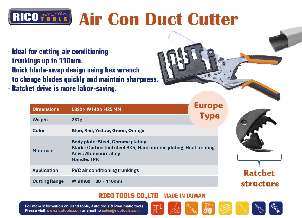 [RICO TOOLS] Air Con Duct Cutter